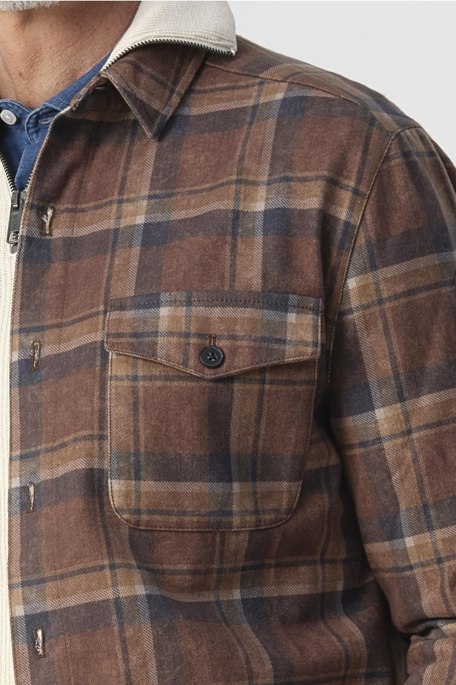 OVERSHIRT WALKER 099124 002 8005 BRUIN GROTE RUIT